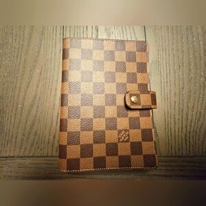 LV Medium Ring Agenda Cover - Damier Ebene